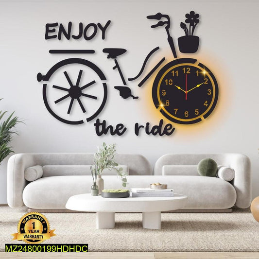 CycleGlow – Designer LED 3D  Wall Clock